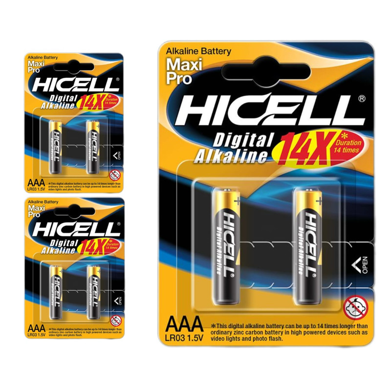 باتری نیم قلمی هایسل مدل MAXI PRO بسته ۶ عددی