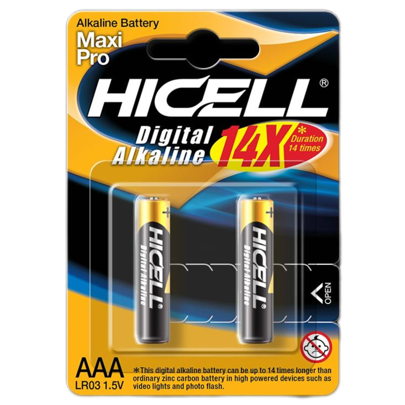 باتری نیم قلمی هایسل مدل MAXI PRO بسته ۲ عددی