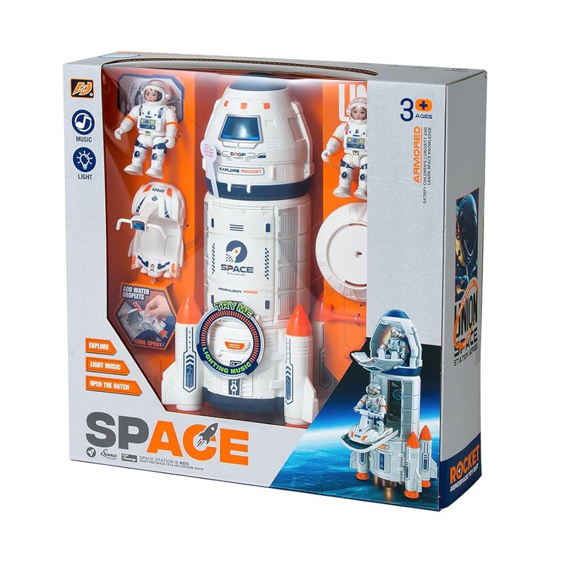 اسباب بازی مدل موشک فضاپیما طرح ماه نورد مجموعه 4 عددی