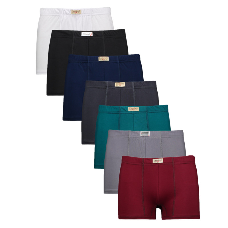 شورت پادار مردانه پنبینه مدل باکسر طبی دمپا نواری مجموعه 7 عددی