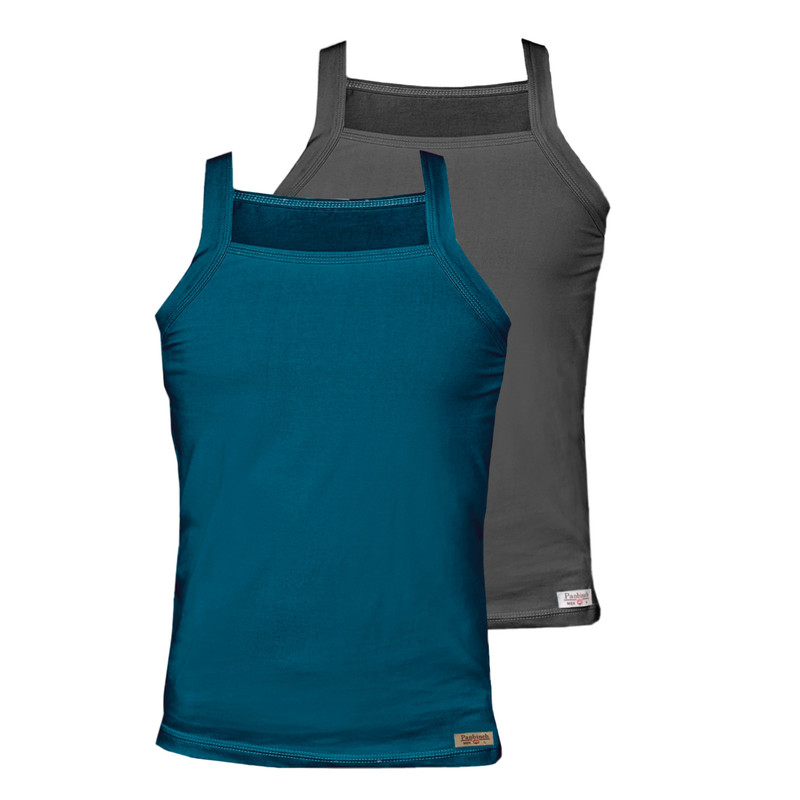 زیرپوش خشتی مردانه پنبینه مدل پنبه الیاف طبیعی اکونومی مجموعه 2 عددی