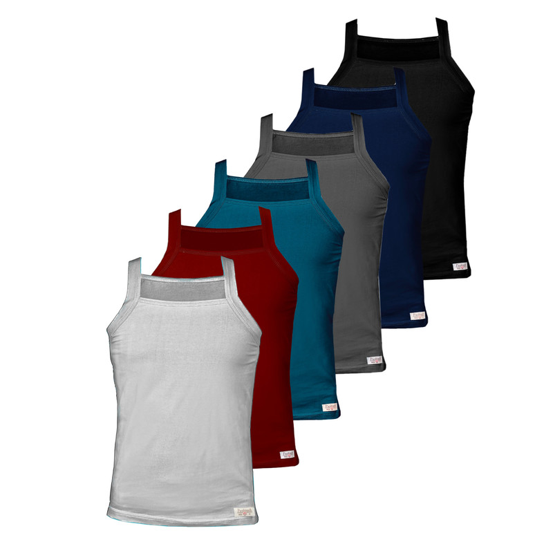 زیرپوش خشتی مردانه پنبینه مدل نخ پنبه مجموعه 6 عددی