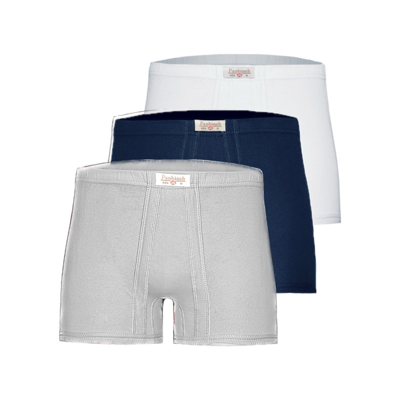 شورت مردانه پنبینه مدل نخ پنبه خالص صادراتی مجموعه 3 عددی