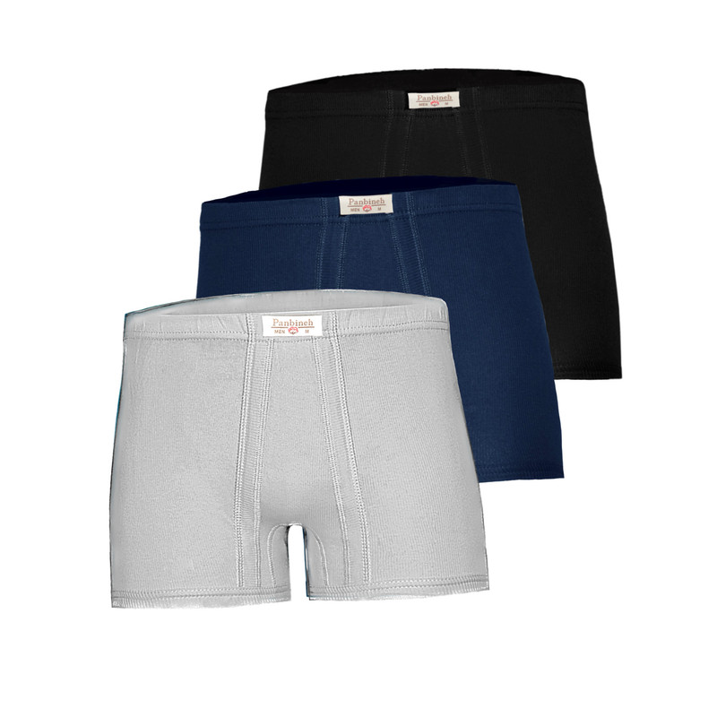 شورت مردانه پنبینه مدل نخ پنبه خالص صادراتی مجموعه 3 عددی