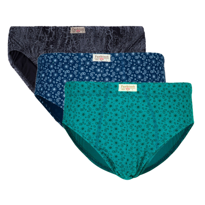 شورت اسلیپ مردانه پنبینه مدل نخ پنبه خالص بسته 3 عددی