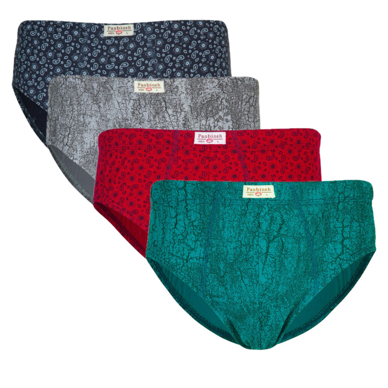 شورت اسلیپ مردانه پنبینه مدل نخ پنبه خالص بسته 4 عددی