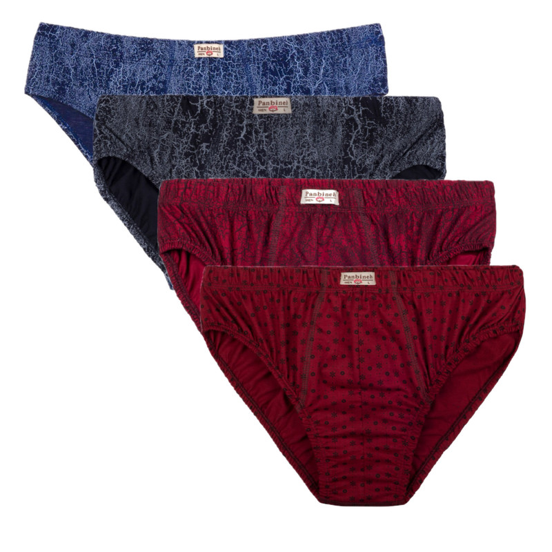 شورت اسلیپ مردانه پنبینه مدل نخ پنبه خالص بسته 4 عددی