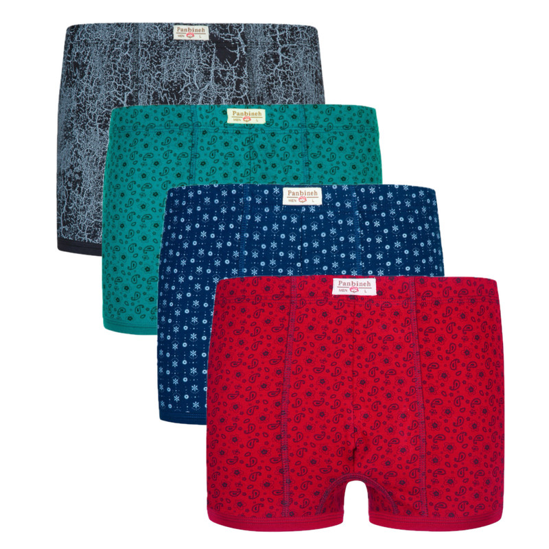 شورت نیم‌پا مردانه پنبینه مدل نخ پنبه خالص بسته 4 عددی