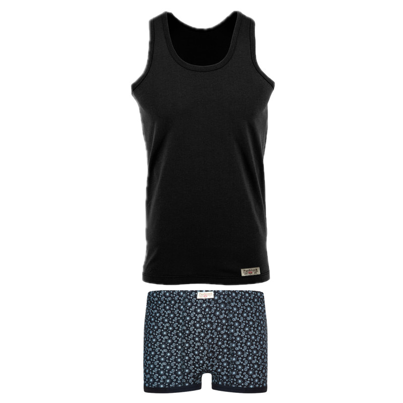 ست شورت و زیرپوش مردانه پنبینه مدل نخ پنبه خالص صادراتی طرح ترمه