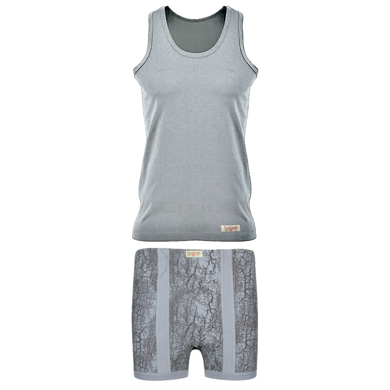 ست شورت و زیرپوش مردانه پنبینه مدل نخ پنبه خالص صادراتی طرح آراد