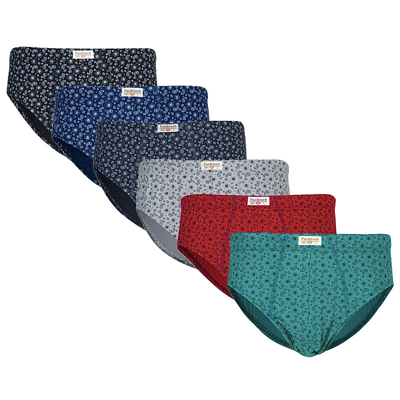 شورت مردانه پنبینه مدل نخ پنبه خالص ترمه مجموعه 6 عددی