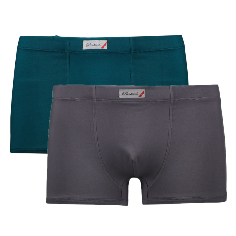 شورت نیم پا مردانه پنبینه مدل نخ پنبه لاکرا صادراتی مجموعه 2 عددی