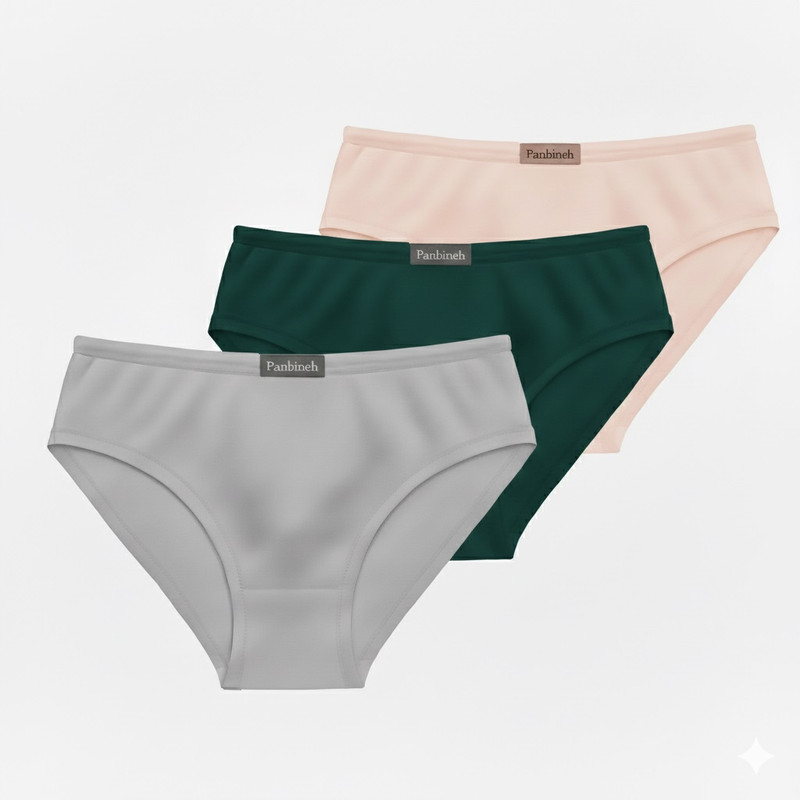 شورت زنانه پنبینه مدل نخ پنبه بسته 3 عددی