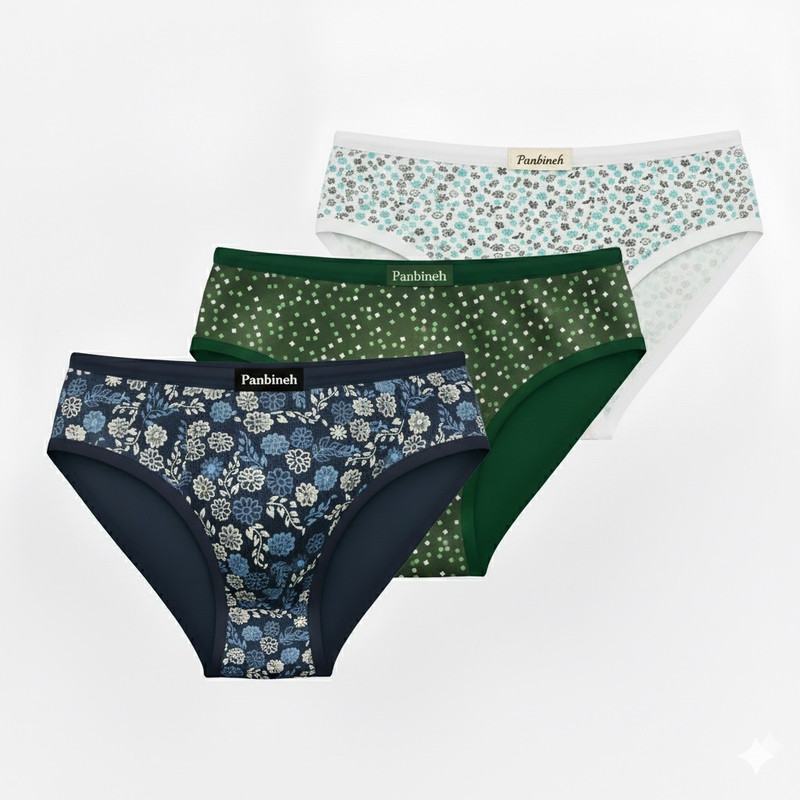 شورت زنانه پنبینه مدل نخ پنبه بسته 3 عددی