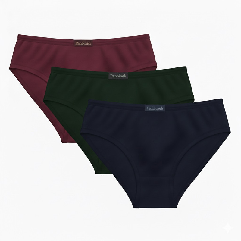 شورت زنانه پنبینه مدل نخ پنبه  بسته 3 عددی