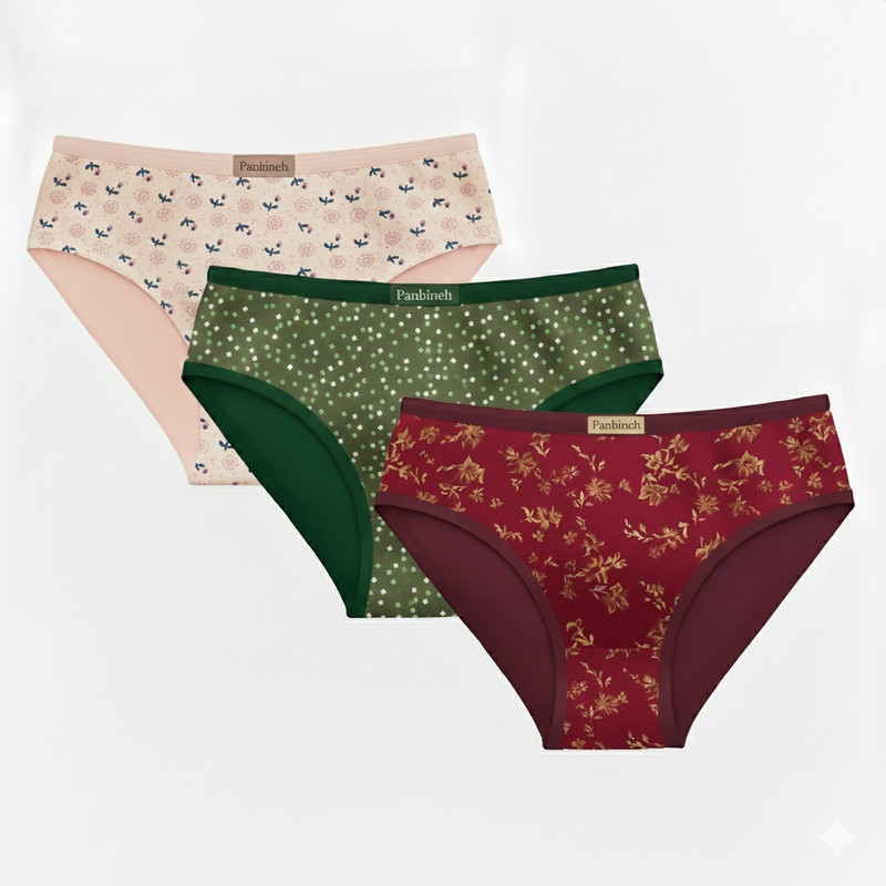 شورت زنانه پنبینه مدل نخ پنبه بسته 3 عددی