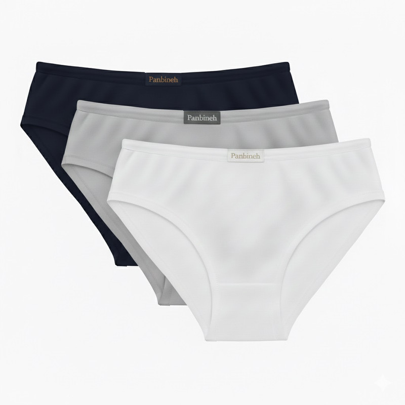 شورت زنانه پنبینه مدل نخ پنبه سوپر کامپکت ارگانیک بسته 3 عددی