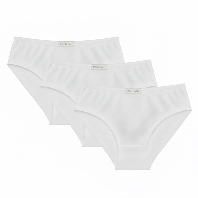 شورت زنانه پنبینه مدل نخ پنبه  بسته 3 عددی