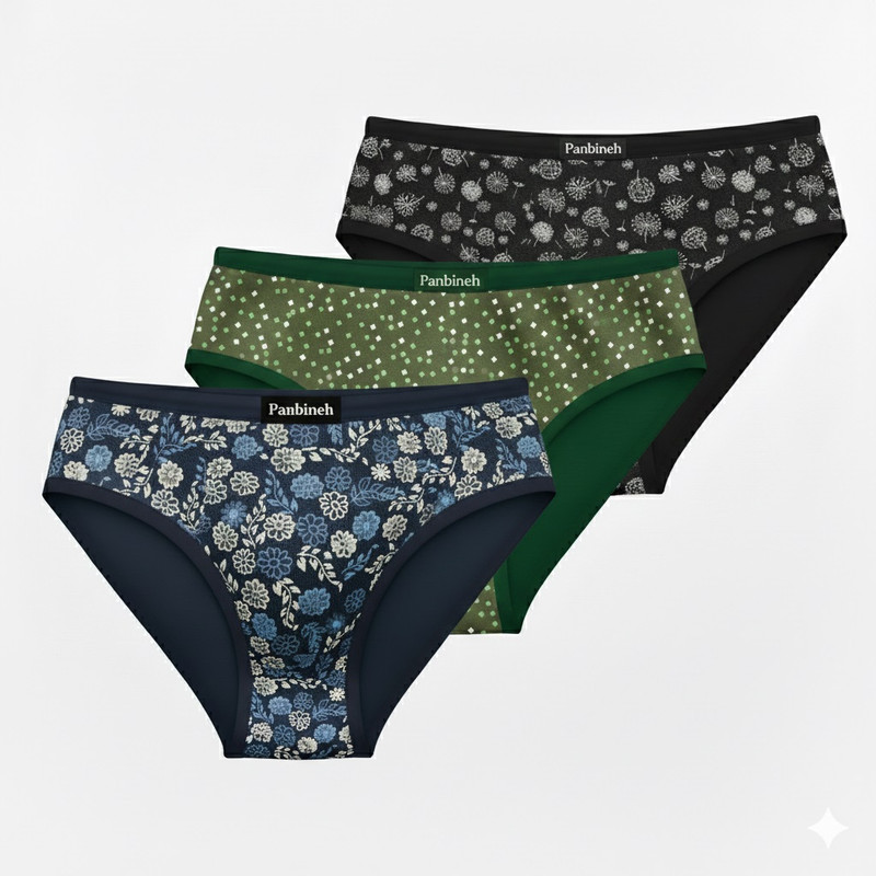 شورت زنانه پنبینه مدل نخ پنبه بسته 3 عددی