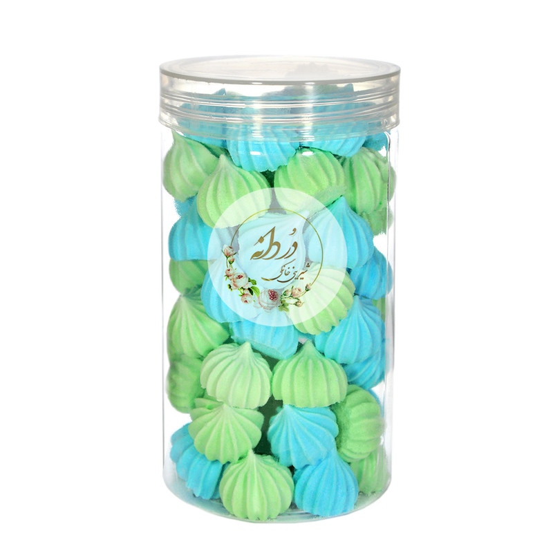 شیرینی مرنگ در دانه طعم بلوبری و طالبی - 70 گرم