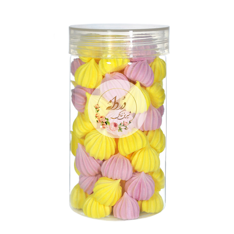 شیرینی مرنگ در دانه طعم موز و تمشک - 70 گرم