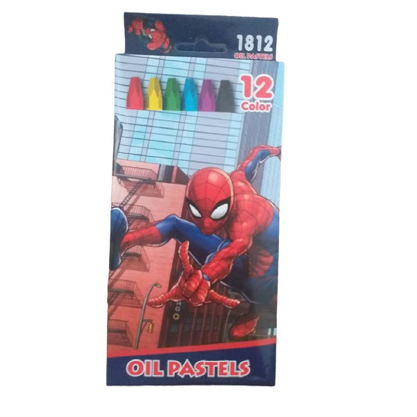 پاستل 12 رنگ مدل مرد عنکبوتی کد 001