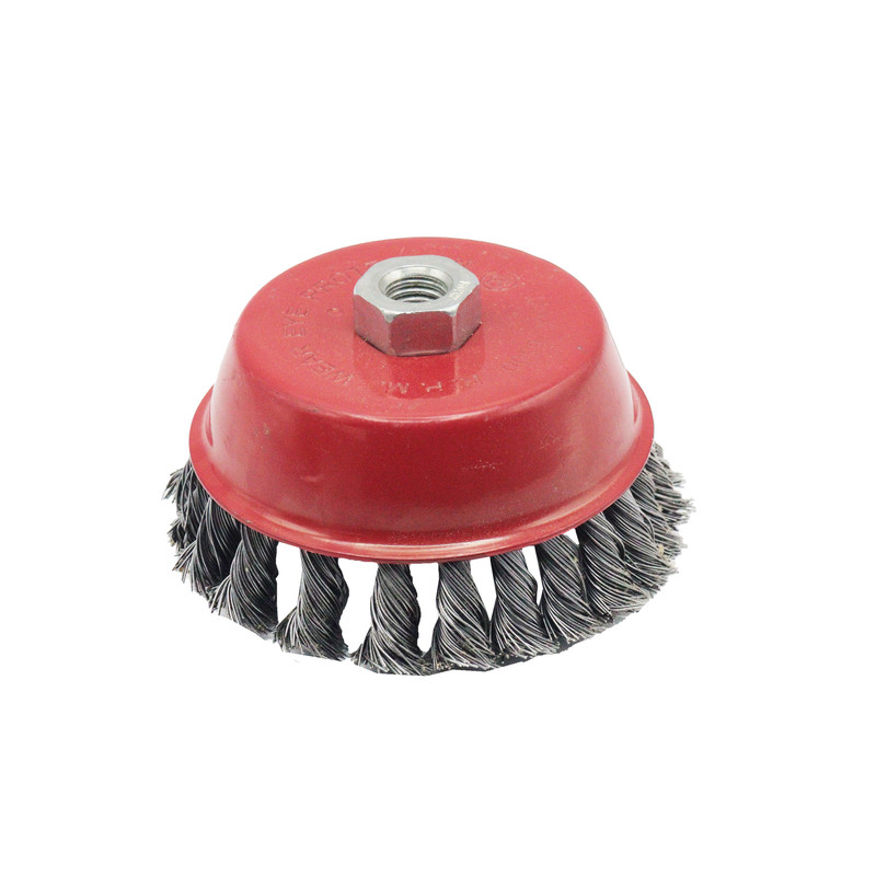 فرچه سیمی کاسه ای  مدل بافته کد YP-BAFTEH-125MM