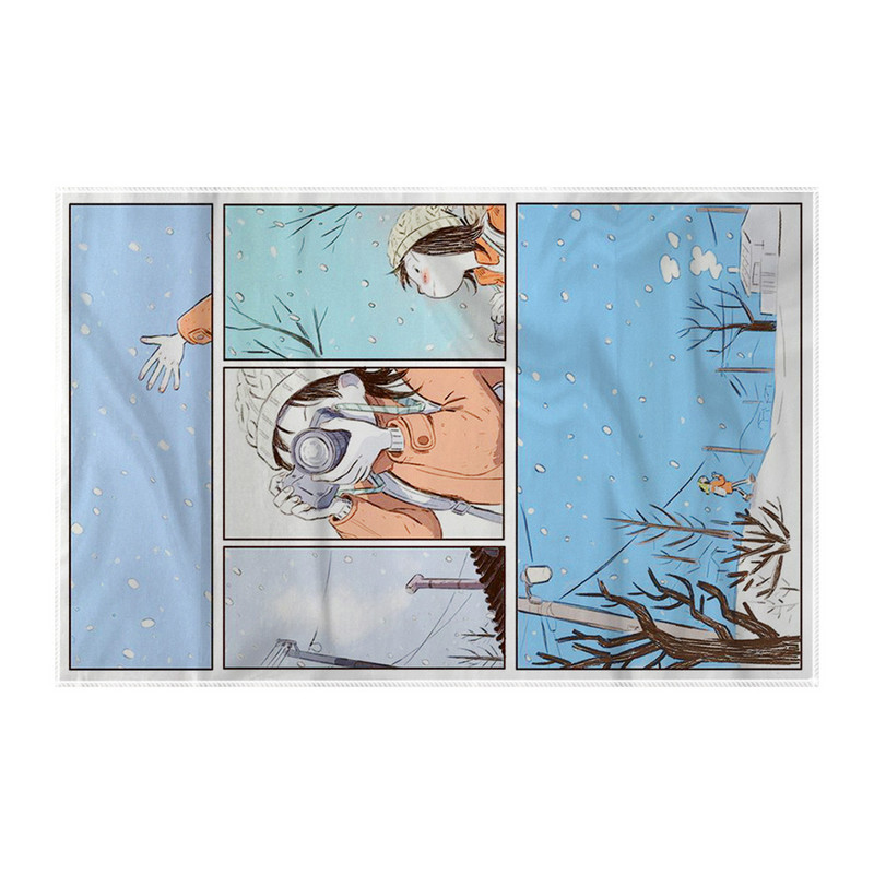 کاغذ کادو ترمه طراحان ایده مدل  کارتونی زمستان کد strm0664