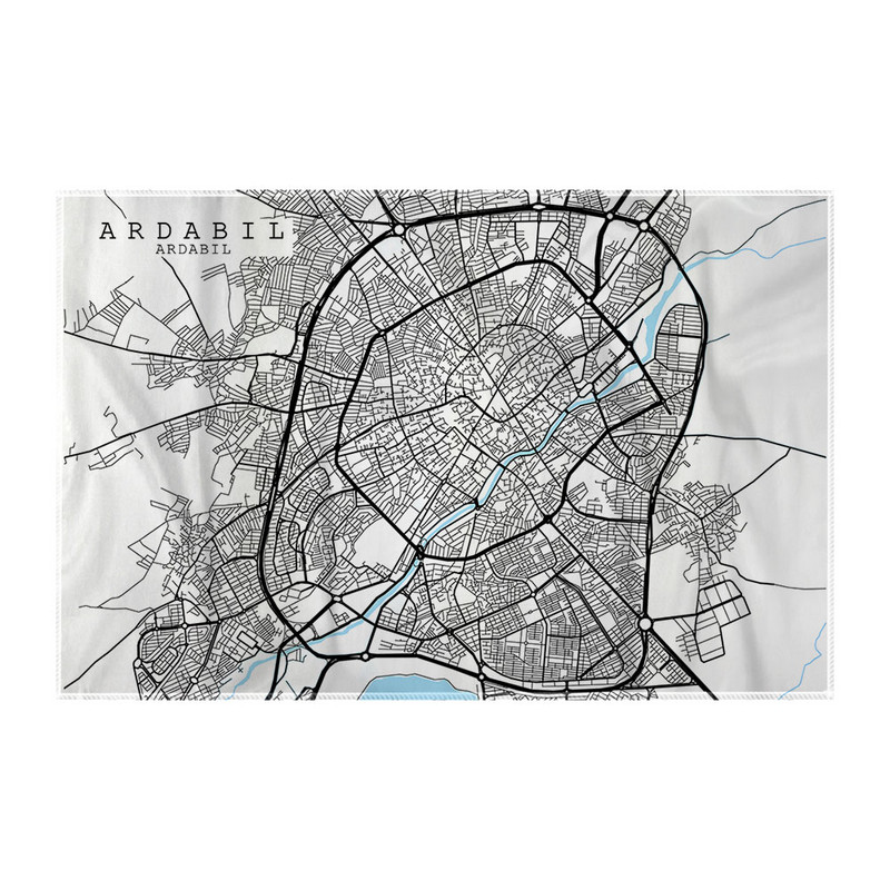 کاغذ کادو ترمه طراحان ایده مدل نقشه شهر اردبیل کد map0502 سایز 57x37 سانتی متر