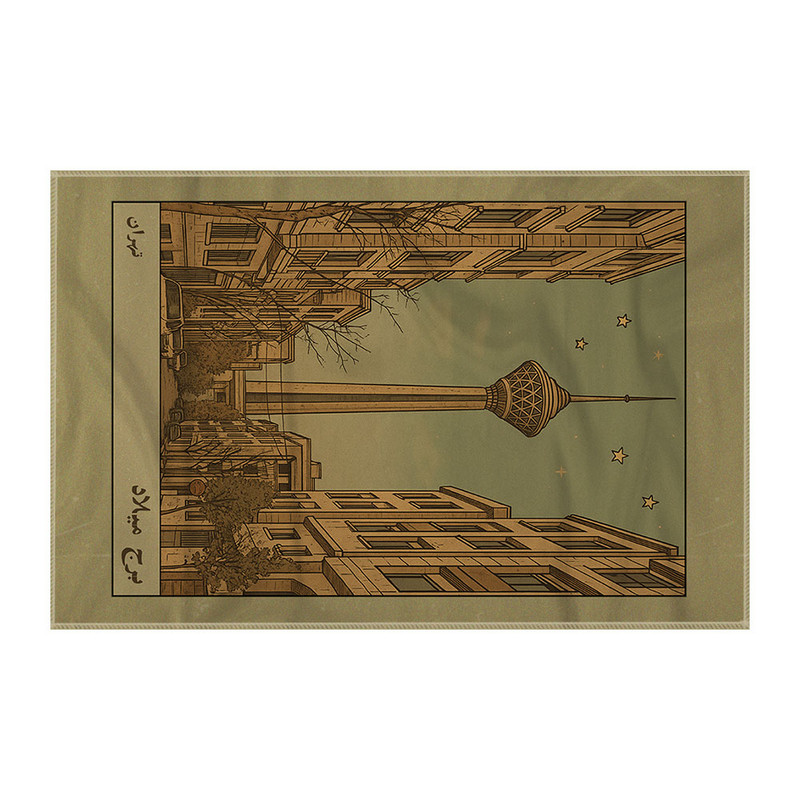 کاغذ کادو ترمه طراحان ایده مدل کارت برج میلاد تهران کد map1526 سایز 57x37 سانتی متر