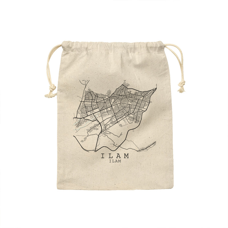 کیسه نان و سبزی ترمه طراحان ایده مدل نقشه شهر ایلام کد map0505 - S سایز 19x19 سانتی متر