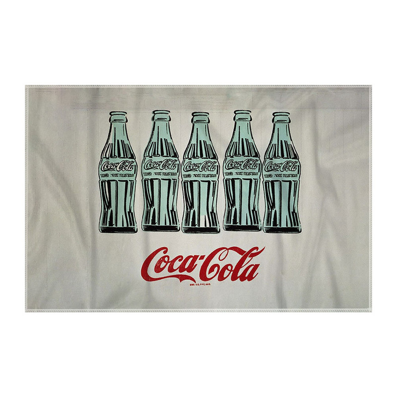 کاغذ کادو ترمه طراحان ایده مدل بطری های سبز کوکا کولا از وارهول کد art0837 سایز 57x37 سانتی متر