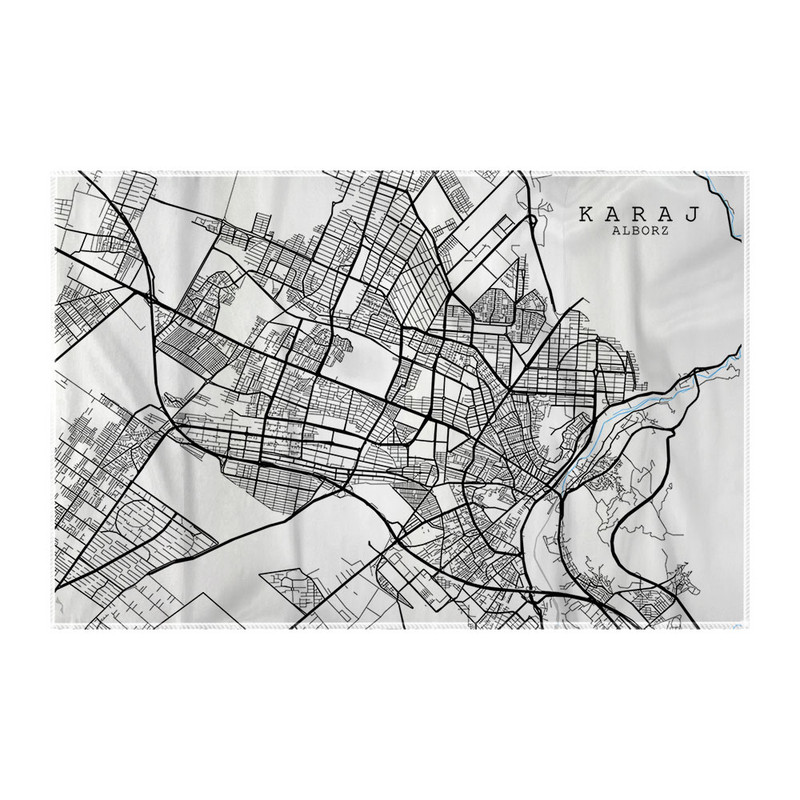 کاغذ کادو ترمه طراحان ایده مدل نقشه شهر کرج کد map0504 سایز 57x37 سانتی متر