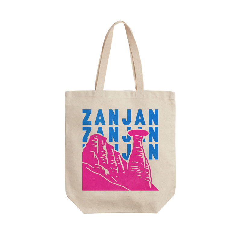 ساک خرید ترمه طراحان ایده مدل نماد دودکش جن زنجان کد map0144 - L