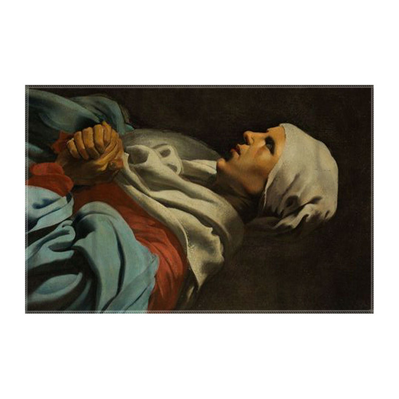 کاغذ کادو ترمه طراحان ایده مدل زن جوان با دست های روی هم از ورمر کد art0594 سایز 57x37 سانتی متر