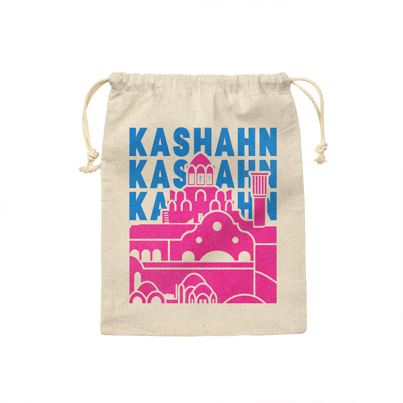 کیسه نان و سبزی ترمه طراحان ایده مدل نماد خانه بروجردی ها کاشان کد map0054 - S سایز 19x19 سانتی متر