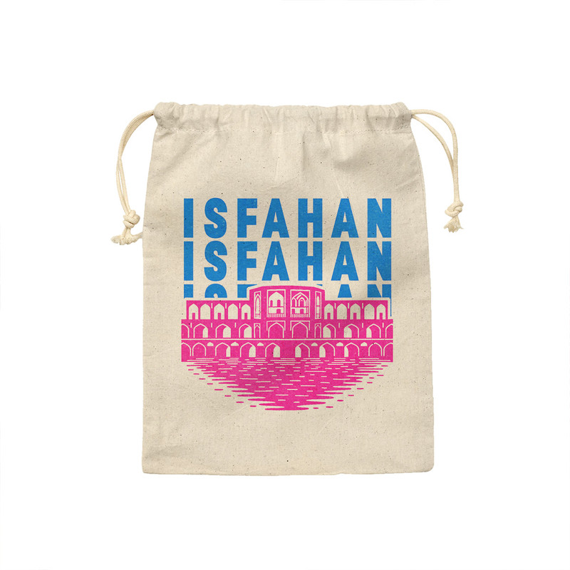 کیسه نان و سبزی ترمه طراحان ایده مدل نماد پل خواجو اصفهان کد map0053 - S سایز 19x19 سانتی متر