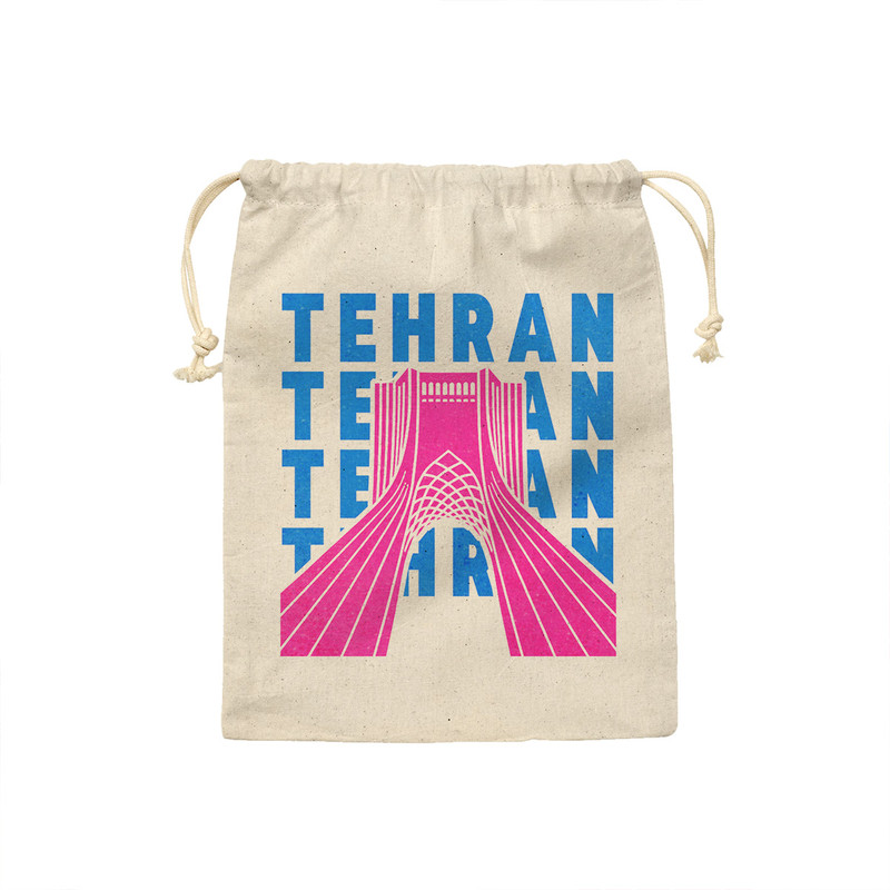 کیسه نان و سبزی ترمه طراحان ایده مدل نماد برج آزادی تهران کد map0123 - S سایز 19x19 سانتی متر