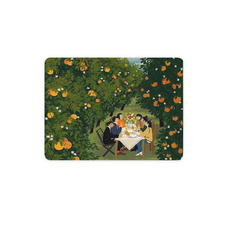 ماوس پد ترمه طراحان ایده مدل پیک نیک و درخت پرتقال کد strm0771