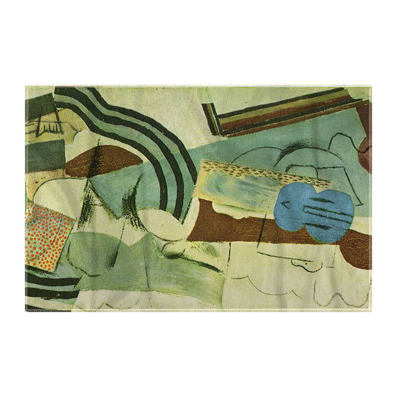 کاغذ کادو ترمه طراحان ایده مدل زن با گیتار از پیکاسو کد art0317
