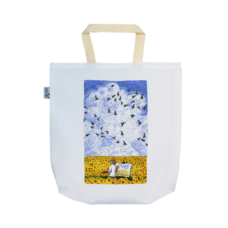 ساک خرید ترمه طراحان ایده مدل پترن ون گوگ کد strm01019 - SS