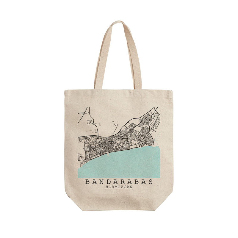 ساک خرید ترمه طراحان ایده مدل نقشه شهر بندرعباس کد map0515 - L