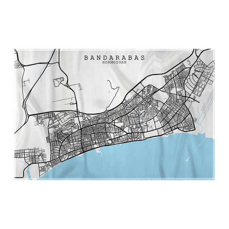 کاغذ کادو ترمه طراحان ایده مدل نقشه شهر بندرعباس کد map0515 سایز 57x37 سانتی متر