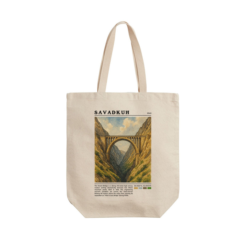 ساک خرید ترمه طراحان ایده مدل پل ورسک سوادکوه کد map0829 - L