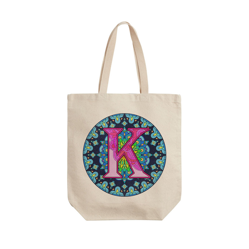 ساک خرید ترمه طراحان ایده مدل حرف K ماندالا کد cfp2961 - L