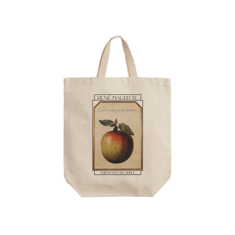 ساک خرید ترمه طراحان ایده مدل این سیب نیست از ماگریت کد art0494 - S