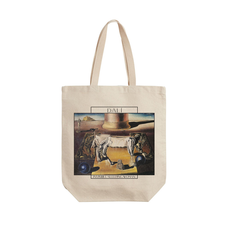 ساک خرید ترمه طراحان ایده مدل زن خوابیده نامرئی از دالی کد art0729 - L