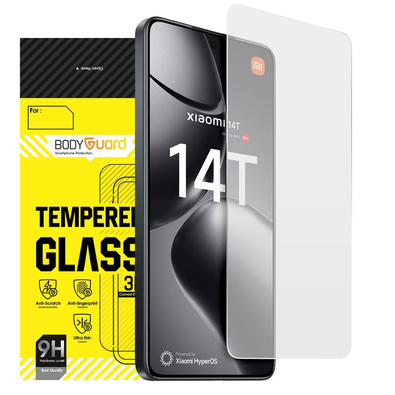 محافظ صفحه نمایش شیشه ای بادیگارد مدل Clear مناسب برای گوشی موبایل شیائومی 14T / 14T Pro