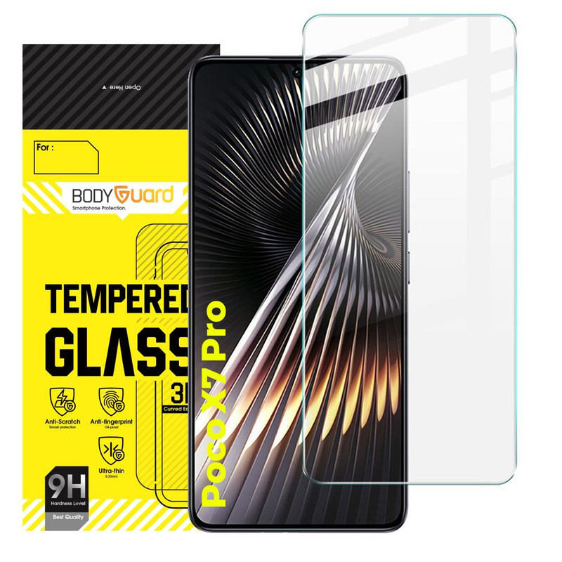 محافظ صفحه نمایش شیشه ای بادیگارد مدل Clear مناسب برای گوشی موبایل شیائومی Poco X7 Pro