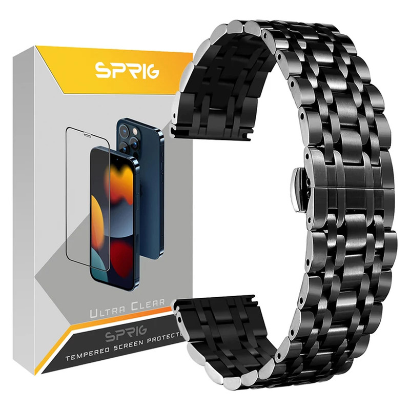 بند اسپریگ مدل 7Row مناسب برای ساعت هوشمند سامسونگ Galaxy Watch 4/5/6 size 40/43/44/46/47mm